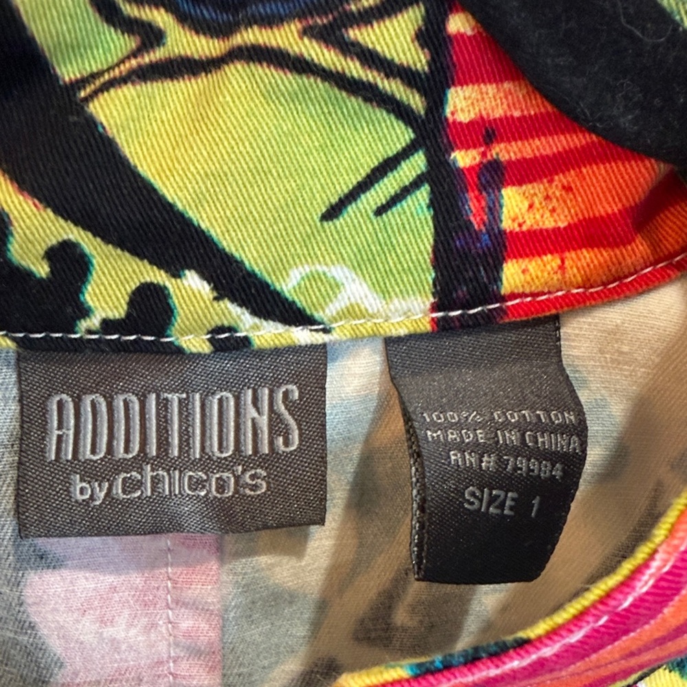 Chico's Multicolored Abstract Jacket, Bohemian & … - image 2